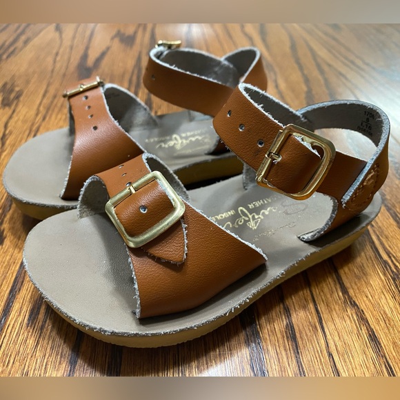 Sun-San Salt Water Sandals, Surfer style, Hook & Loop, Tan, Toddler 6 - Picture 6 of 8